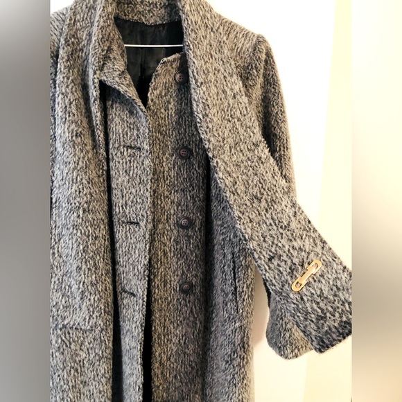 SEARS Vintage heavy Wool coat with scarf M/L - Picture 7 of 13